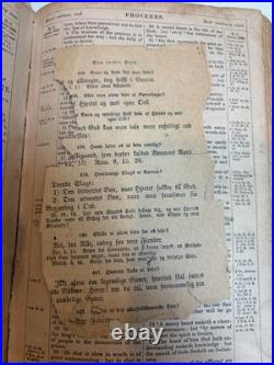 1867 American Bible Society Antique Holy Bible With Original Historical Ephemera