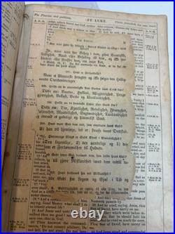 1867 American Bible Society Antique Holy Bible With Original Historical Ephemera