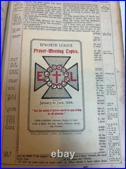 1867 American Bible Society Antique Holy Bible With Original Historical Ephemera