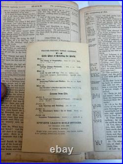 1867 American Bible Society Antique Holy Bible With Original Historical Ephemera