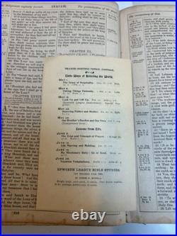 1867 American Bible Society Antique Holy Bible With Original Historical Ephemera