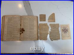 1867 American Bible Society Antique Holy Bible With Original Historical Ephemera