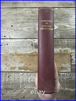 1870 Antique Religious Book The Clementine Homilies