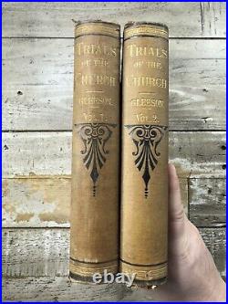 1880 Antique Religious Books Trials of the Church, Persecutors of Religion