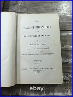 1880 Antique Religious Books Trials of the Church, Persecutors of Religion