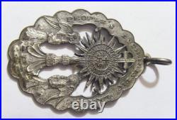 1880s antique religious catholic peoples Eucharistic League medal pendant 55122
