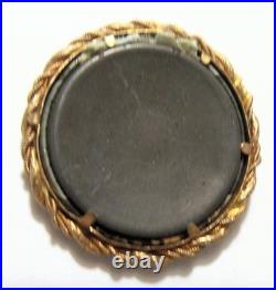 1890s antique 38 mm catholic Saint Mary gold tone metal pocket icon 54400