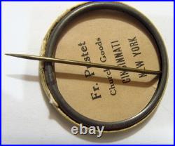 1890s antique 44 mm catholic Holy communion Jesus pinback button 54399