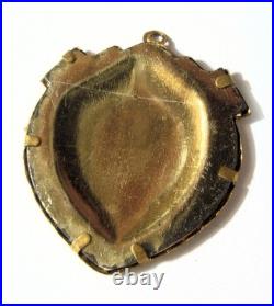 1890s antique catholic Holy communion Jesus eagles shield pendant 54396