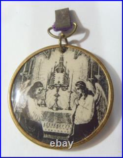 1890s antique catholic Saint Ann Saint Mary Angels double sided medal 54903