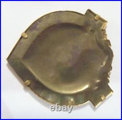 1890s antique catholic gold tone metal Jesus large shield pocket icon 54386