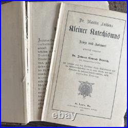 1892 German Dr Martin Luthers Book Kleiner Katechismus Frage Und Antwort Prop