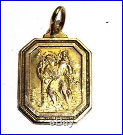 18k yellow gold Jesus pendant charm 3.9g estate vintage antique womens ladies