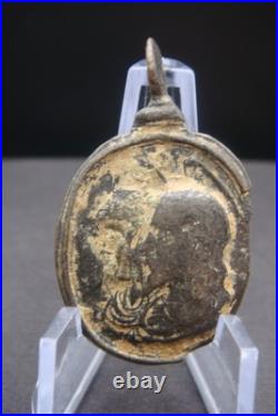 18th Century Antique Beautiful Religious Medal Jesus Rare Find 18th Century Antique Beautiful Religious Medal Jesus Rare Find