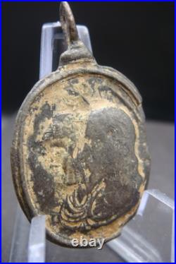 18th Century Antique Beautiful Religious Medal Jesus Rare Find 18th Century Antique Beautiful Religious Medal Jesus Rare Find