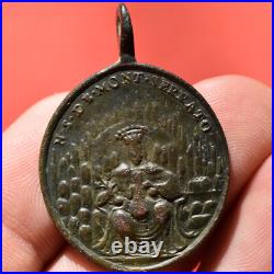 18th Century St Benedict Cross Religious Medal Antique Pendant Found
