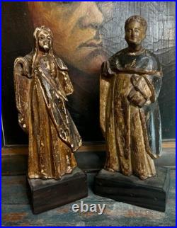 18th century wooden religious pieces from Europe church