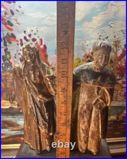18th century wooden religious pieces from Europe church
