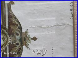 1903 Antique Catholic Communion Print Original Tiger Oak Frame Butte MT Hist