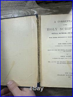 1906 Antique Religious Books Commentary on Holy Scriptures John Peter Lange