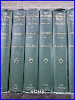 1916 Antique Religious Works New Edition of the Babylonian Talmud Judaism