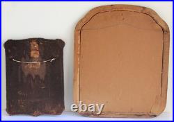 1920s Antique Religious Portrait Diptych Christ Child & Christ in Gethsemane