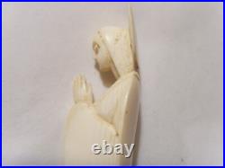 1920s antique catholic Saint Mary hand carved religious statue altar icon FC1292