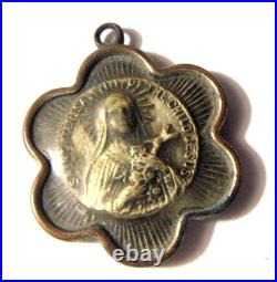 1925 antique religious catholic Saint Therese scarce medal pendant 55098