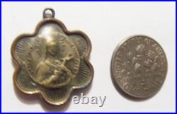 1925 antique religious catholic Saint Therese scarce medal pendant 55098