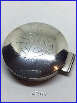 1928 Solid Silver Pyx Wafer Religious Box Willaim Charles Mansell