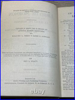 1929 El Libro de Mormon Spanish Book of Mormon Trejo Pratt LDS Antique Scarce