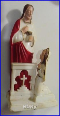 1940s-1950s antique heartland plastic religious catholic Saints icon Lot EL1120