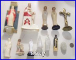1940s-1950s antique heartland plastic religious catholic Saints icon Lot EL1120