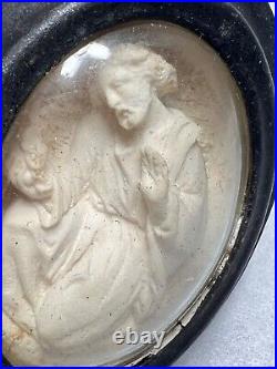 19c. Antique Carved Meerschaum Religious Reliquary Ex-Voto Jesus Christ 19c. Antique Carved Meerschaum Religious Reliquary Ex-Voto Jesus Christ