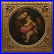 19th-C-Antique-Oil-On-Canvas-After-Raphael-Madonna-Della-Sedia-In-Ornate-Frame-01-flr