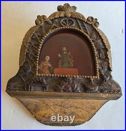 19th CENTURY or EARLIER SOUTH AMERICAN RELIGIOUS DISPLAY antique RARE