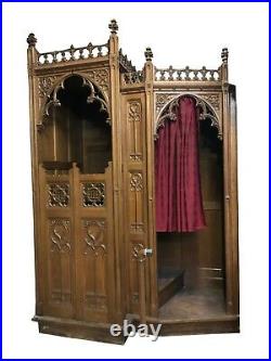 19th Century French Church Confessionals, Oak, Religious Church Furnishings