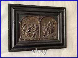 19th Century RELIGIOUS BIBLICAL BAS-RELIEF The NATIVITY and the FLIGHT to EGYPT