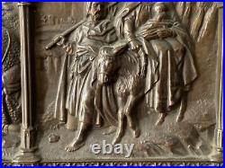19th Century RELIGIOUS BIBLICAL BAS-RELIEF The NATIVITY and the FLIGHT to EGYPT
