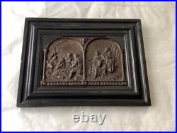19th Century RELIGIOUS BIBLICAL BAS-RELIEF The NATIVITY and the FLIGHT to EGYPT