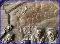 19th Century RELIGIOUS BIBLICAL BAS-RELIEF The NATIVITY and the FLIGHT to EGYPT