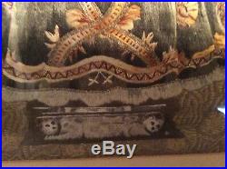 19thC Religious Gold Thread Embroidery, Hand Painted Face-Infant Of Prague