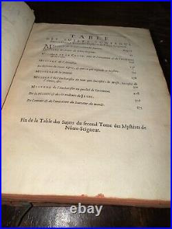 2 Antique 1716/ 17 LA BIBLIOTHEQUE DES PREDICATEURS-Pere Vincent Houdry French