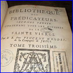 2 Antique 1716/ 17 LA BIBLIOTHEQUE DES PREDICATEURS-Pere Vincent Houdry French