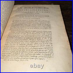 2 Antique 1716/ 17 LA BIBLIOTHEQUE DES PREDICATEURS-Pere Vincent Houdry French