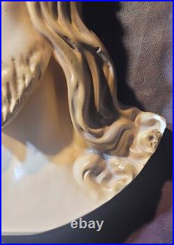 2 Antique Cast Wall Hanging Religious Jesus Christ And Virgin Mother Mary Bust 2 Antique Cast Wall Hanging Religious Jesus Christ And Virgin Mother Mary Bust