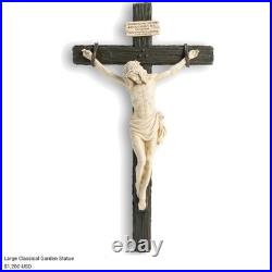 20.75 Cross Wall Art, Realistic Jesus Sculpture for Religious Prayer Corners