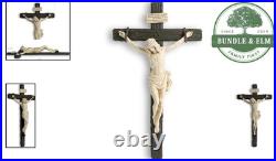 20.75 Cross Wall Art, Realistic Jesus Sculpture for Religious Prayer Corners