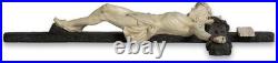 20.75 Cross Wall Art, Realistic Jesus Sculpture for Religious Prayer Corners