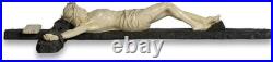 20.75 Cross Wall Art, Realistic Jesus Sculpture for Religious Prayer Corners